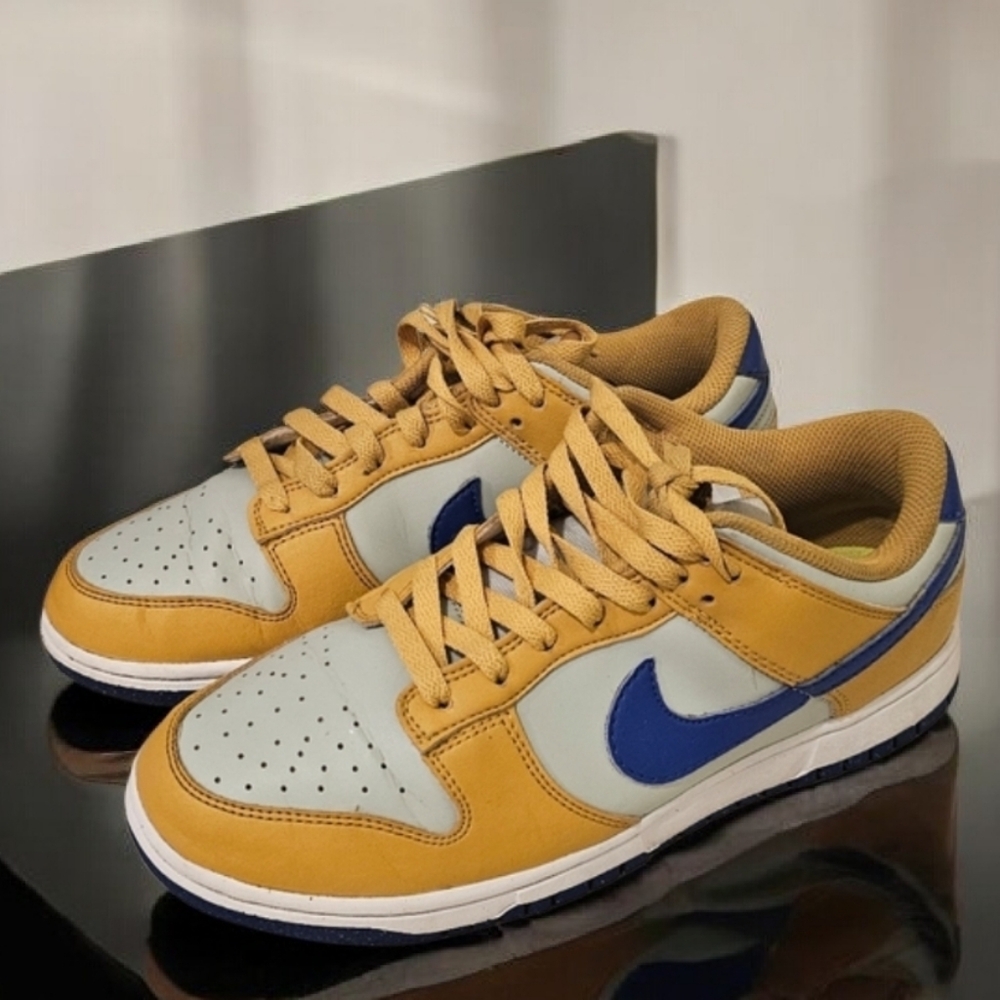 Nike Women's Dunks Low Nature "Wheat Gold Royal" DN1431-700 Size--9